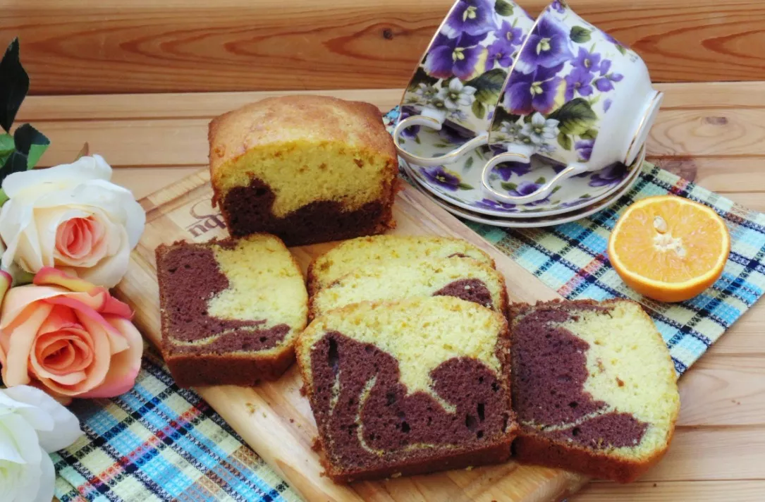 Orange and chocolate muffin