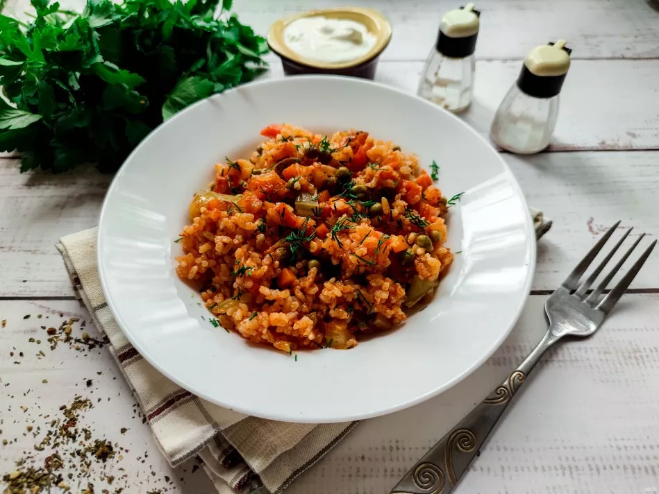 Vegetable stew with rice