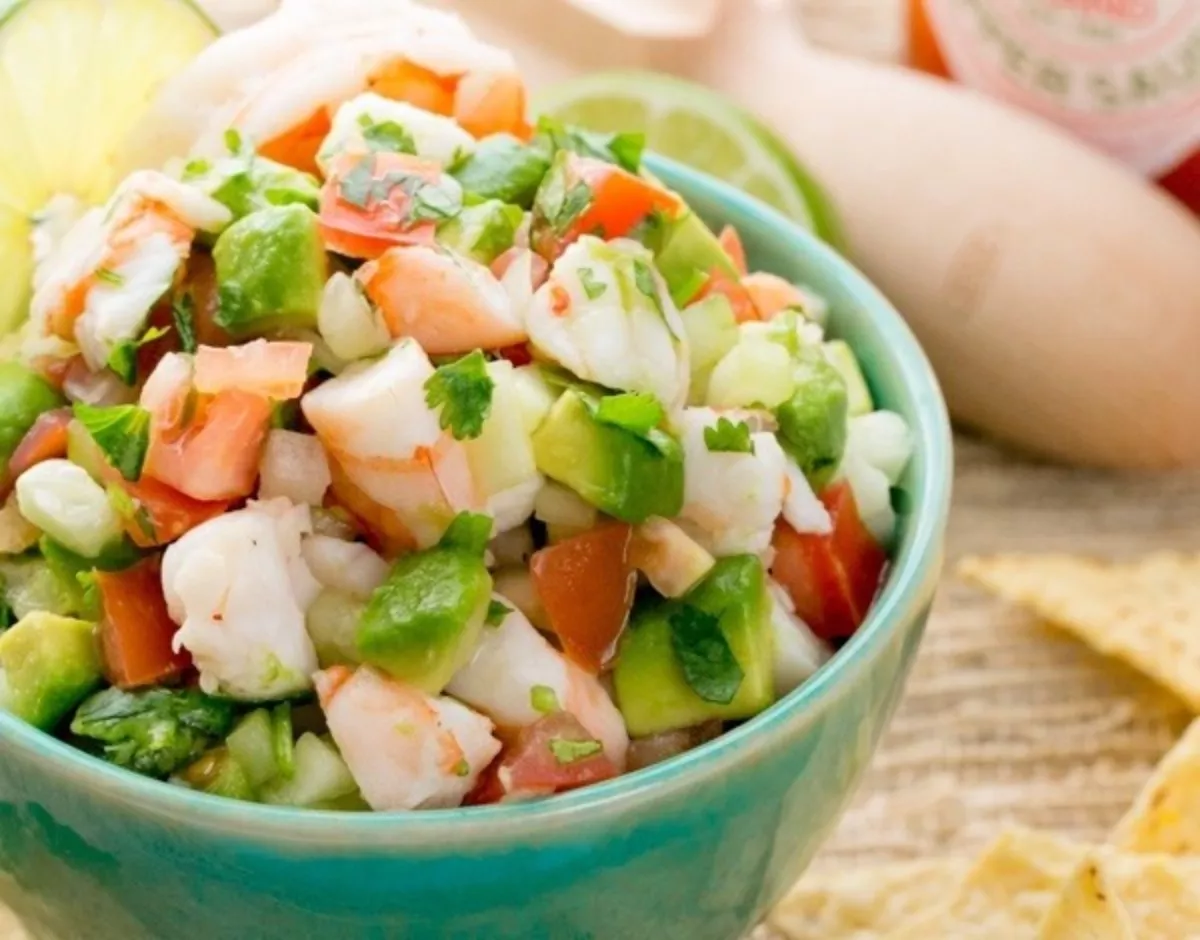 Seafood salad with avocado