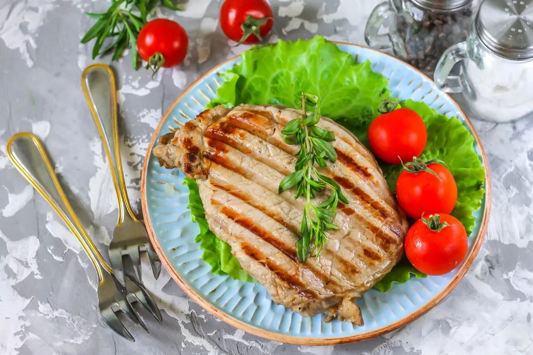 Steak on an electric grill