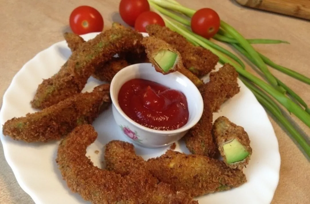 Baked avocado in batter