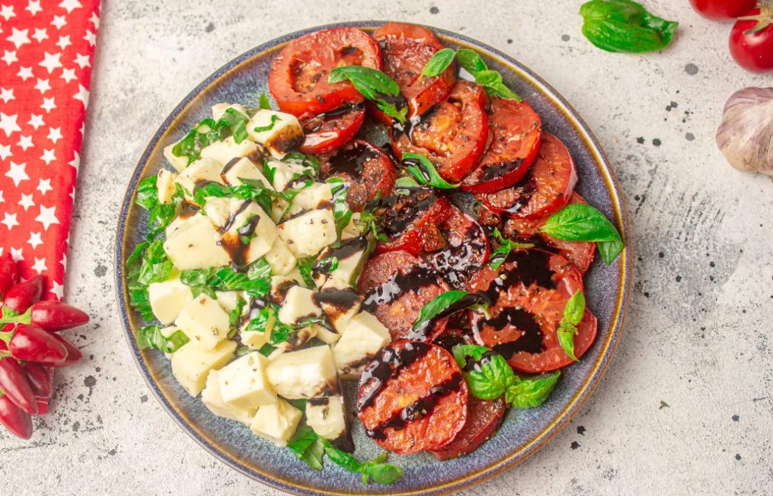 Baked tomato salad