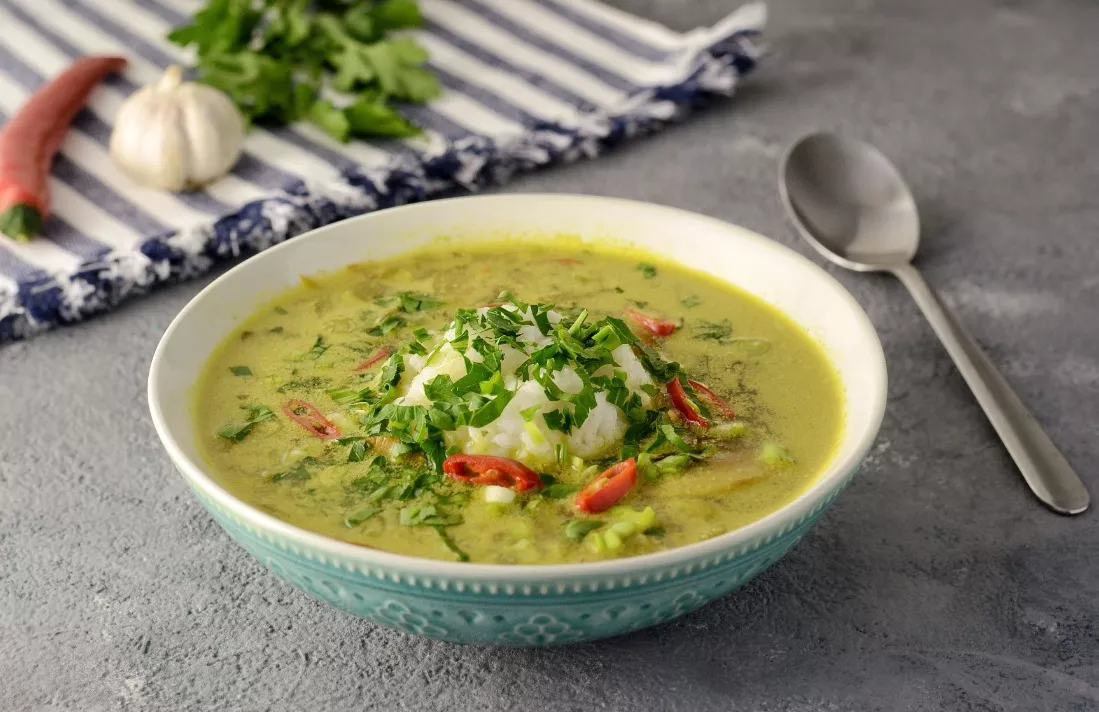 Coconut soup with rice