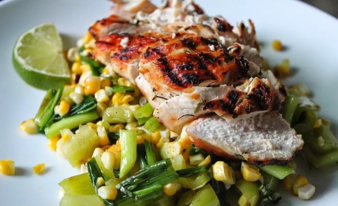 Corn and chicken salad