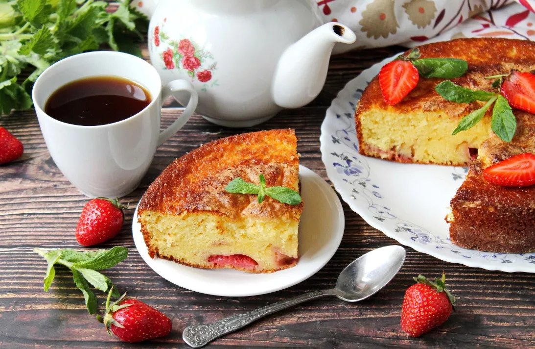 Fluffy cake with kefir