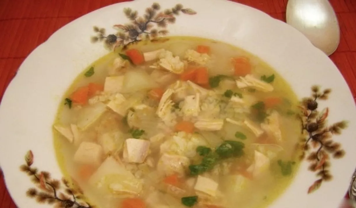 Rice soup with chicken