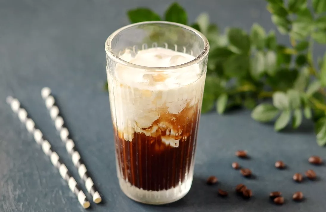 Cold coconut coffee