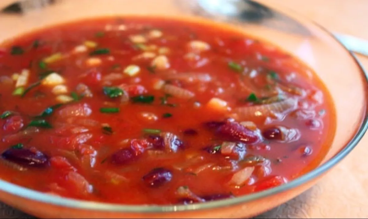 Soup with beans and meat