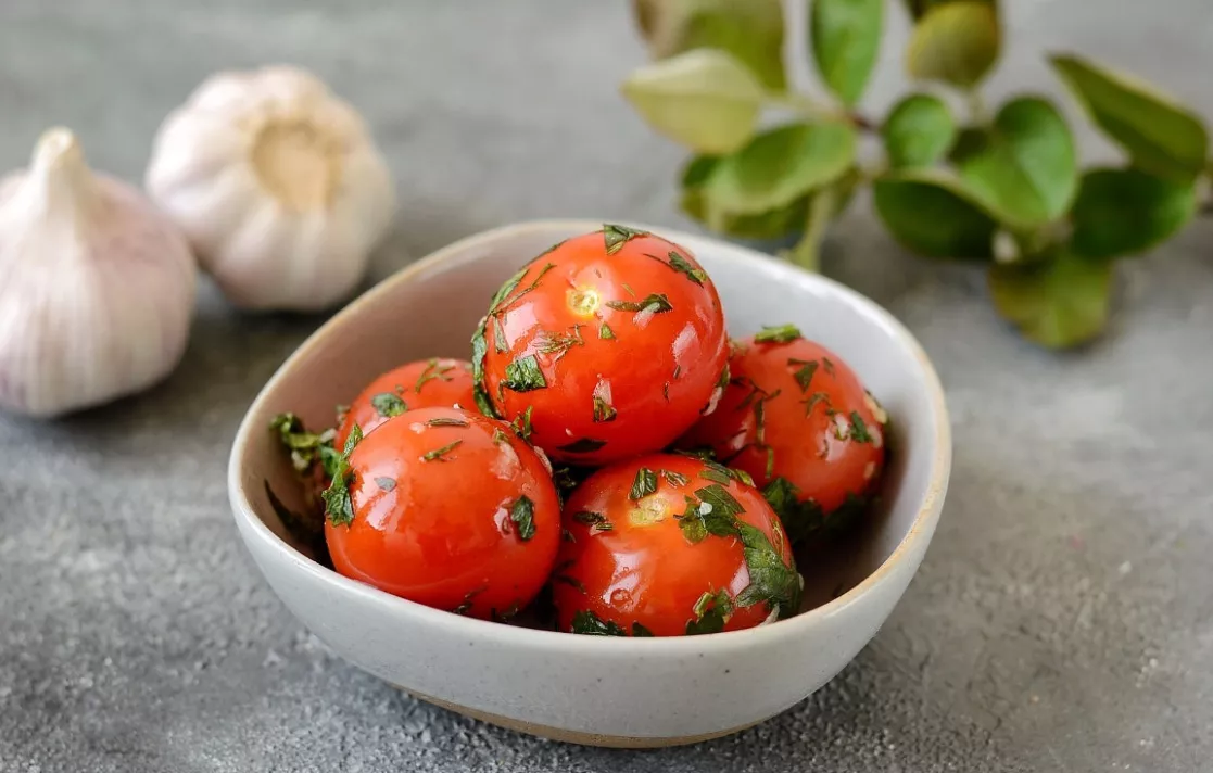 Salted cherry tomatoes