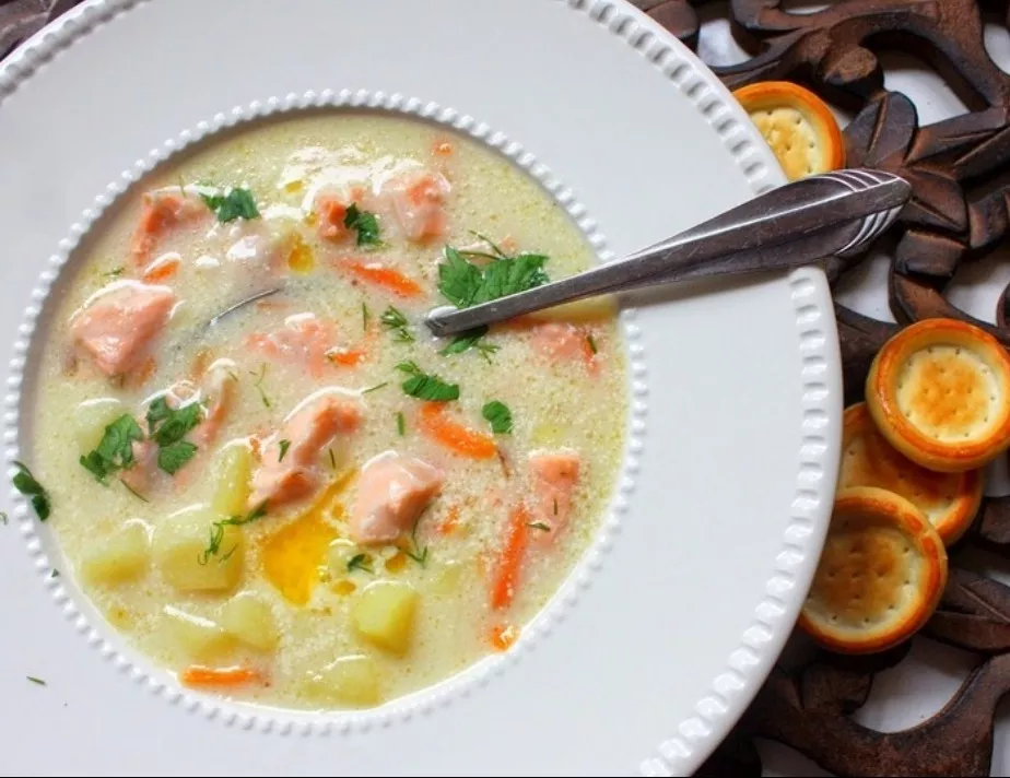 Finnish salmon soup