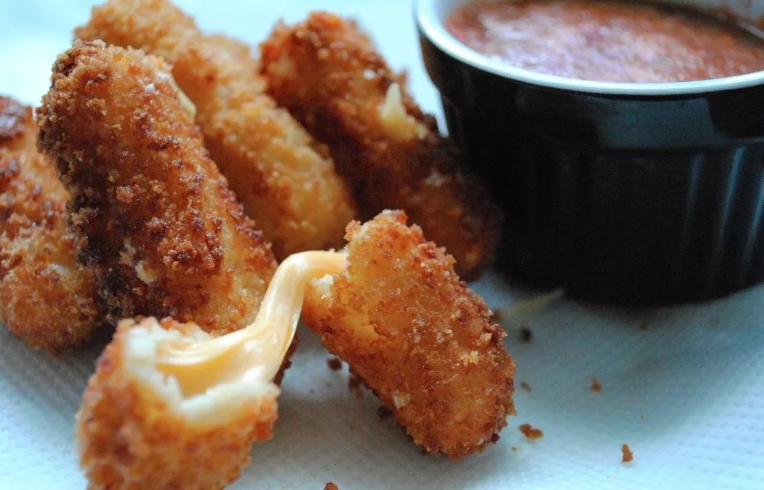 Cheese sticks in batter