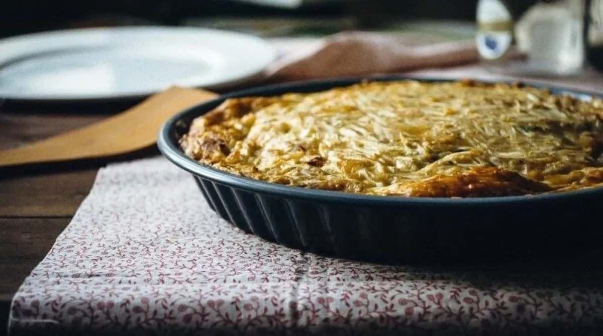 Cheese casserole with zucchini