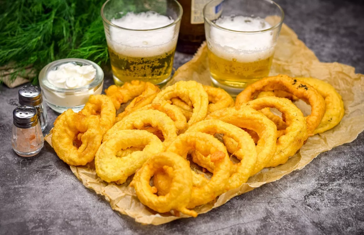 Onions in batter to beer