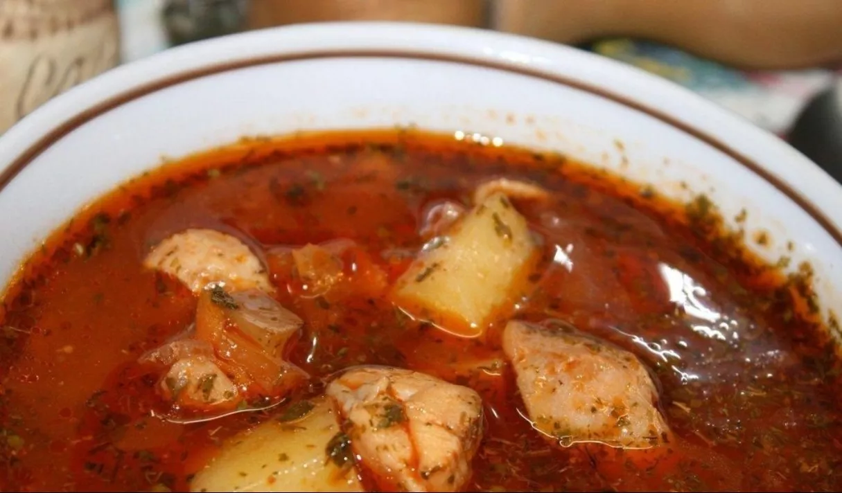 Thick soup with pork