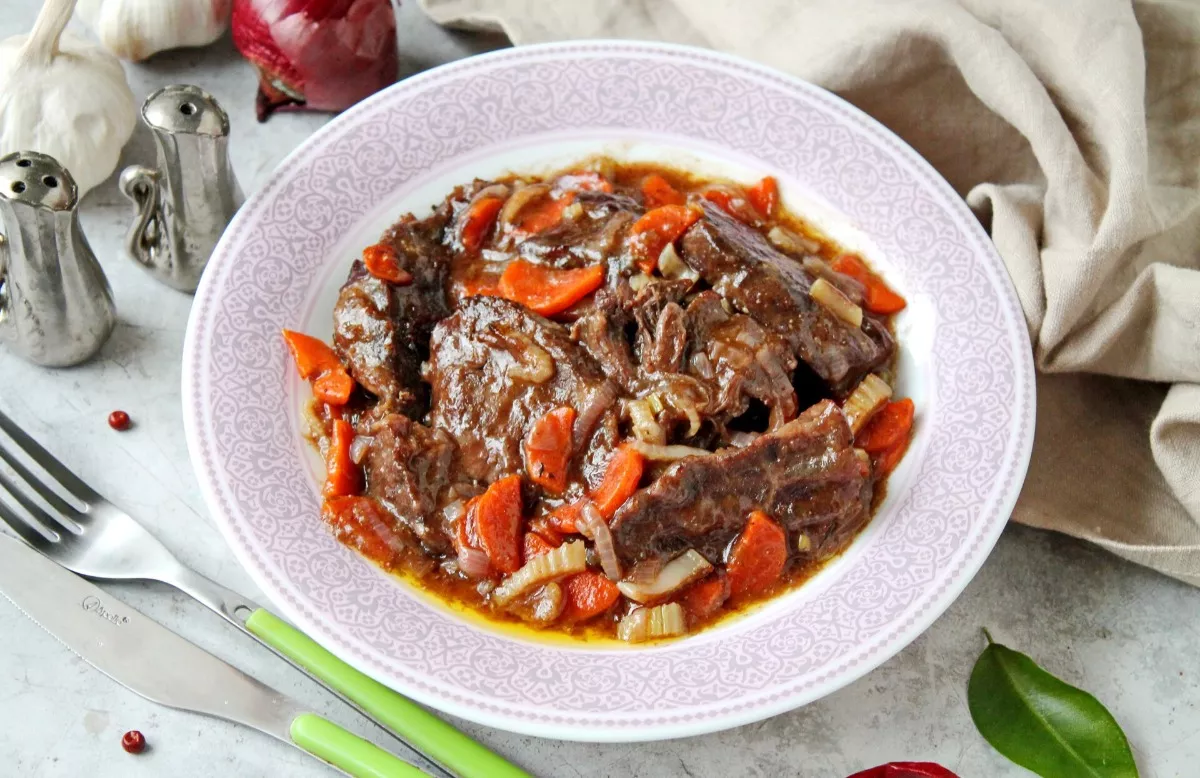 Stewed beef cheeks