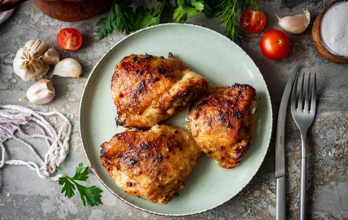 Chicken thighs in a hot air fryer