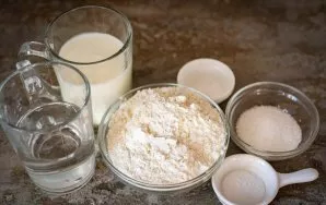 Prepare the ingredients for making pancakes.