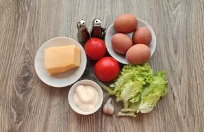 Prepare all the ingredients needed to make the stuffed eggs.