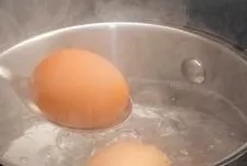 Boil hard-boiled eggs.