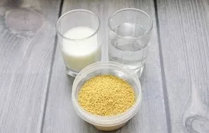 Prepare the ingredients for making millet porridge.