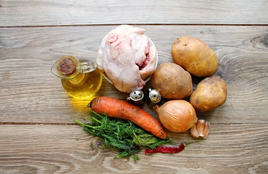 Prepare all the necessary ingredients for making the soup.
