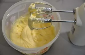 Beat the ingredients into a fluffy mass.