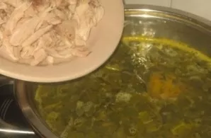 And after a couple of minutes, put the meat.