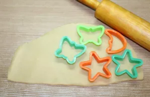 Cut the dough into shapes.