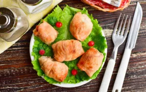 Chicken rolls with eggplant are ready! Enjoy your meal!