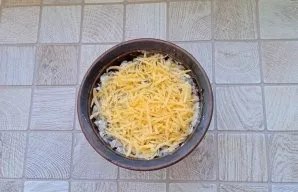 Sprinkle grated cheese on top.