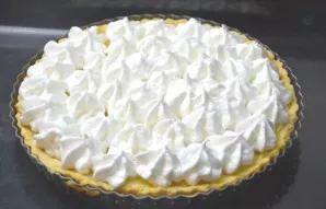 Spread moreng on top of the cake (from a pastry bag or with a regular spoon). Put in the oven again for about 10 minutes at a temperature...