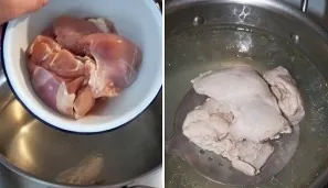 First you need to boil the broth. Wash the meat, put it in a pot and cover it with water. After boiling, reduce the heat to a minimum and...