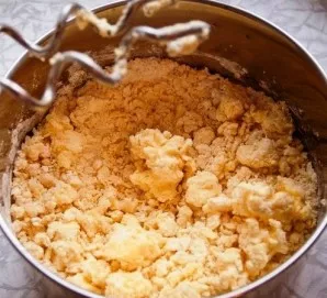 At first you will get such a solid mass.