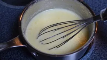 When the butter is melted, add sugar and completely melt over low heat.