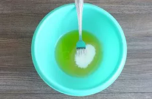 Melt the butter and add sugar to it. Stir.