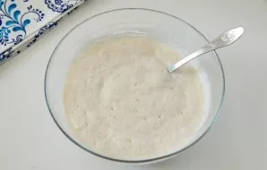 Then add salt and vegetable oil. Stir.