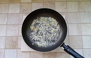 Fry the onion until transparent.
