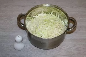 Salt the cabbage and lightly press it with your hands, will give out a little juice.