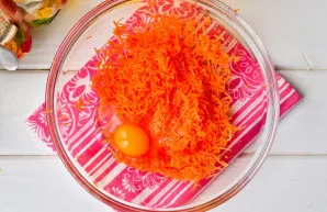 Beat in the egg.