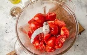 Pour into a blender or chopper bowl.