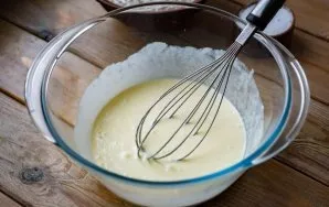 Beat these ingredients until a homogeneous mass is formed.