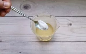 After removing the oil from the freezer, add half a teaspoon of salt or to taste.