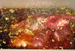 We coat the meat on all sides with a mixture of salt and spices and help marinate for three to four hours in a cold place. Then pour the ...