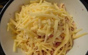 Grate the cheese as well.