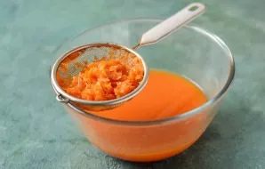 Then strain through a sieve to remove the skin and seeds.