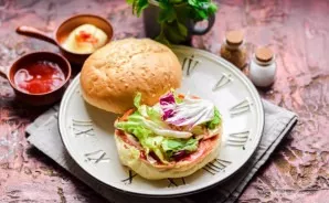 Put a salad mixture or any fresh greens.