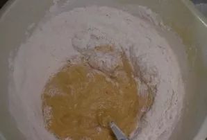 Stir and add more flour.