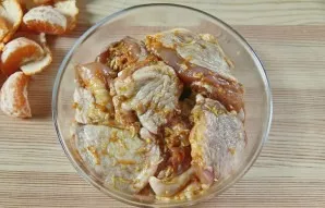 Pour marinade on top of the chicken, mix well and let stand for at least 30 minutes.