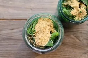 Sprinkle dry mustard on top.