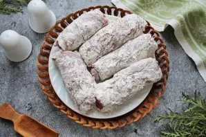 Completely fry them in flour.